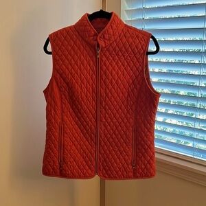 NAUTICA Women's Full Zip Quilted Vest (orange)